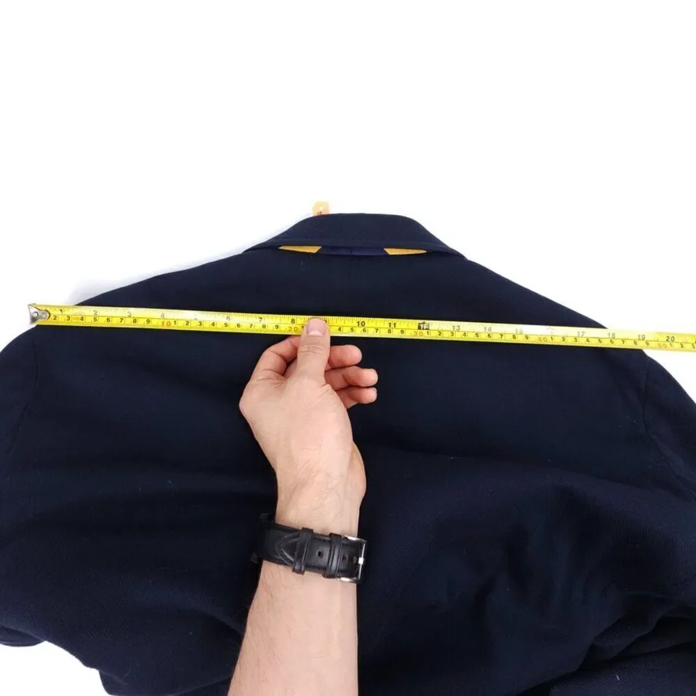 POLO Ralph Lauren Unlined Knit Blazer Jacket Navy Blue Old Money Quiet Luxury 42